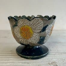 花。紋冰淇淋高腳杯冰品碗_陶瓷餐碗