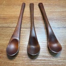 手刻甜點匙/茶匙-拭漆