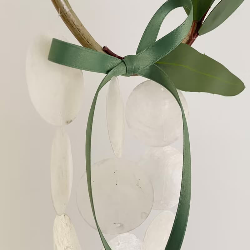 PRE-MADE | Brisbane Florist eucalyptus Wreath | Shell Wind Chime Mobile|#0-621