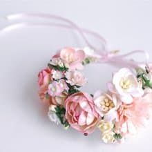 Paper Flower, pink corsage, Wedding, pink peony and some small flowers (middle are size 4.5 cm.) pink Color.