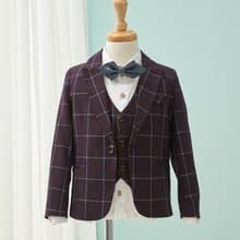 HAO.HAO kids 大方格紋西裝-白格紋紫(三件組)