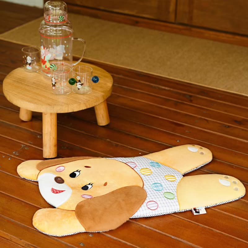 小布靈靈噗噗墊  80s復古昭和小狗坐墊地墊 刺繡布藝