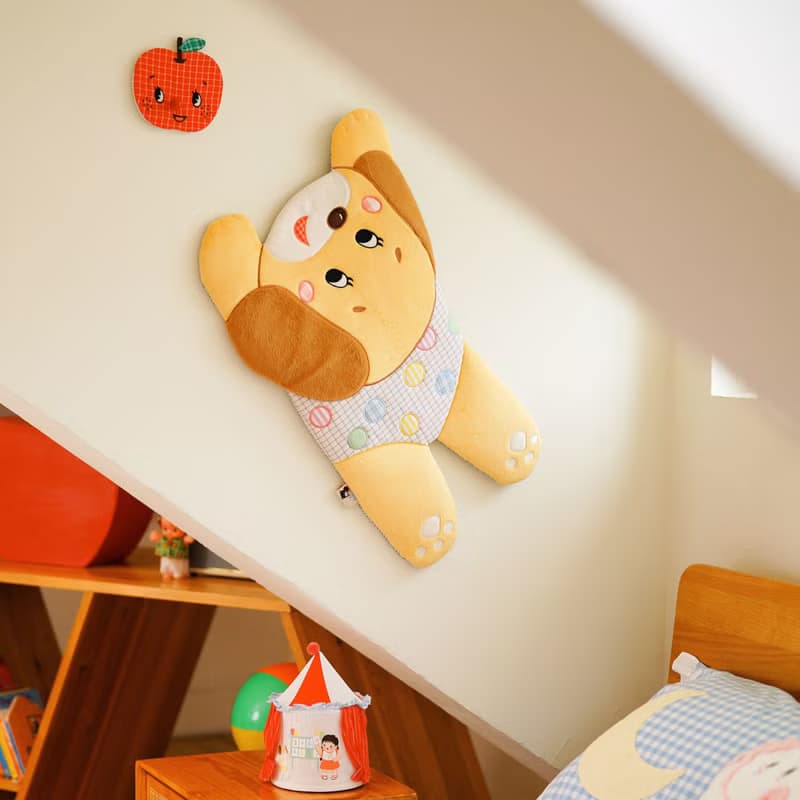 小布靈靈噗噗墊  80s復古昭和小狗坐墊地墊 刺繡布藝