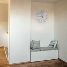 銀色有機手掛鐘 - Haystack Frozen