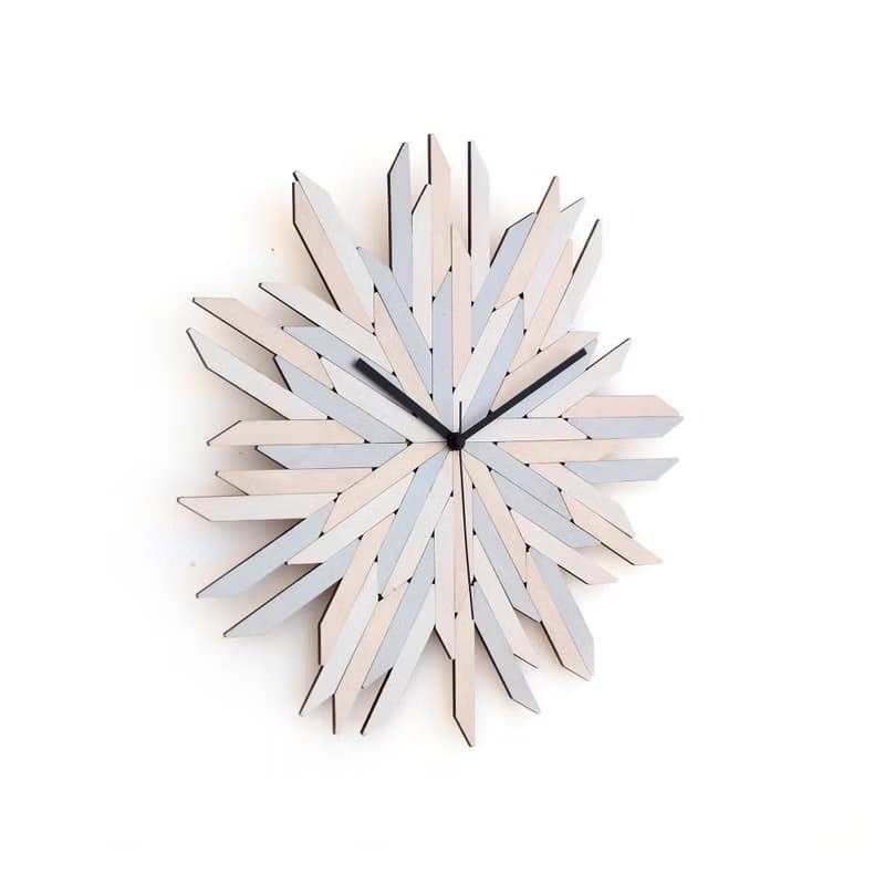 銀色有機手掛鐘 - Haystack Frozen