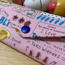 文青風環保筷袋  美食嚮宴 溫柔粉 手作餐具袋.交換禮物.