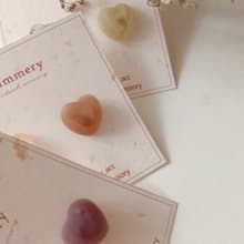 日常小貼耳 磨砂糖 心型耳飾