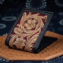 唐草皮雕短夾 (義大利植鞣革協會 錢包)