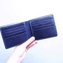 8咭位短夾 - 好好縫 皮革材料包 免費刻字 手工包 情侶銀包 皮夾 短銀包 短財 簡約實用 意大利皮 植鞣革 皮革DIY