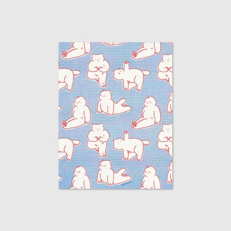 big big cat riso poster - yoga