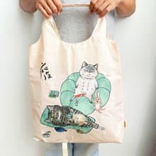 廢貓人生 環保收納購物袋