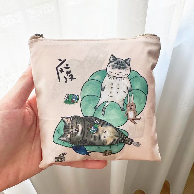 廢貓人生 環保收納購物袋
