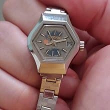 普普年代 太空風格 瑞士PONAR六角自動上鍊機械女錶 古董女用手錶