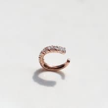純14K Cubic Cuff Earring 排鑽耳夾耳環(單個)