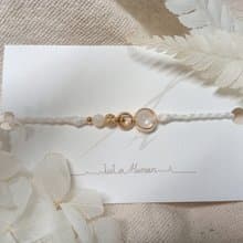 一盞月色 | 月光石 編織手鍊 可調節 百搭手繩