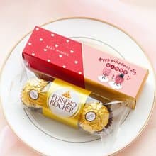 情人節禮物 活動贈品 時尚閃金包裝 金莎3顆入