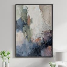 Painting Blue Green Abstract | Abstract Blue Green Gray Painting | Brume