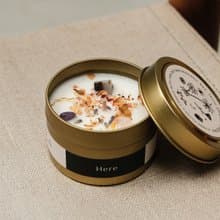喜悅 愛 | 水晶花草能量蠟燭罐 愛神玫瑰