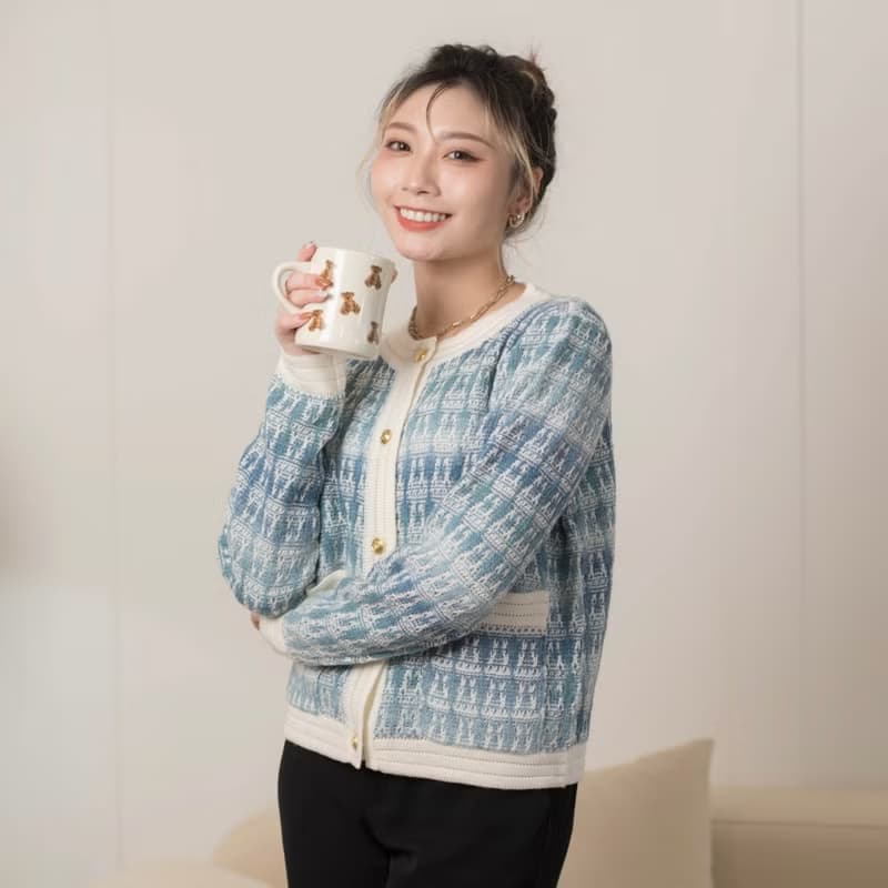 法式小香風針織外套  三色