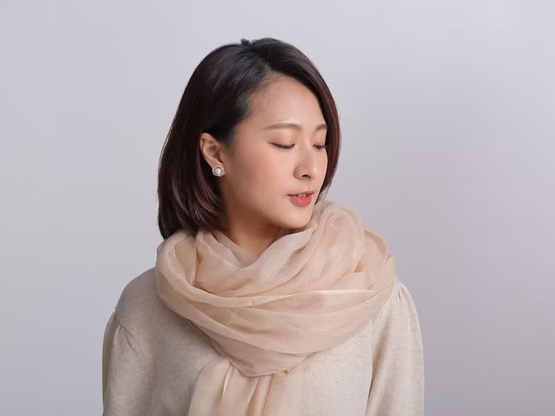 淺駝 Pashmina戒指羊絨圍巾_ 頂級Shahmina大尺寸_生日禮物靈感