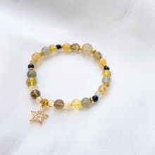 【星芒下天使的復甦號角】鈦晶 白水晶 茶晶 黑髮晶 水晶手鍊