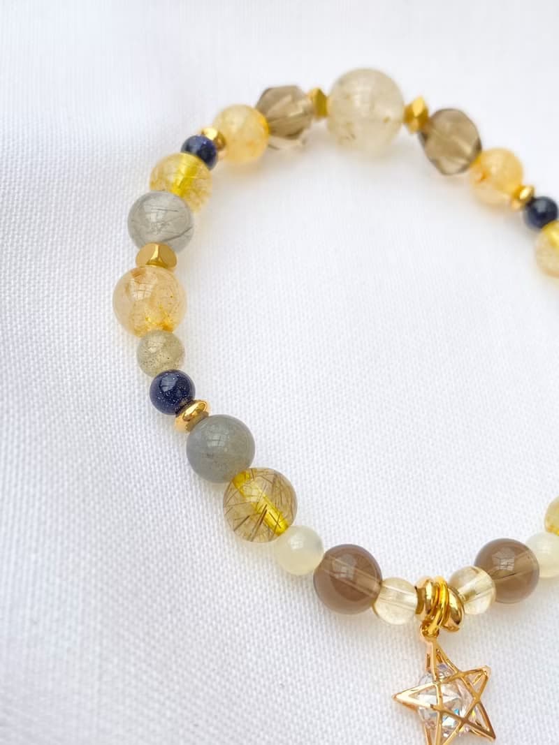 【星芒下天使的復甦號角】鈦晶 白水晶 茶晶 黑髮晶 水晶手鍊