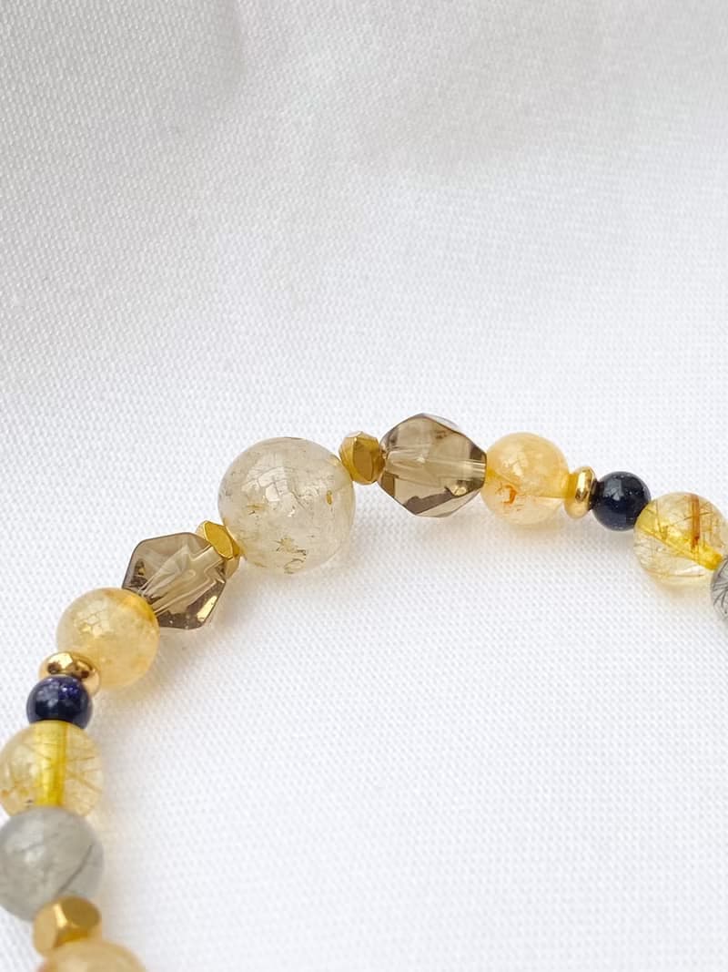 【星芒下天使的復甦號角】鈦晶 白水晶 茶晶 黑髮晶 水晶手鍊