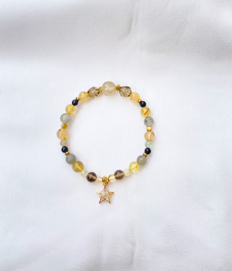 【星芒下天使的復甦號角】鈦晶 白水晶 茶晶 黑髮晶 水晶手鍊