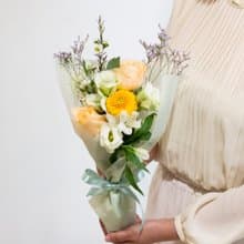 薄荷綠可愛花束