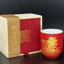 【ViREO】常玉燦若繁華 麗緻單杯松木禮盒組 烈豔紅 | 歷史博物館