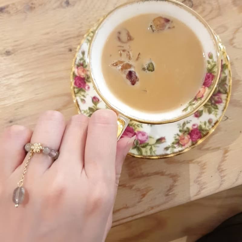 靜謐煙靄 天然晶石吊飾尾戒 (拉長石.紫黃晶.葡萄石)安神.招財