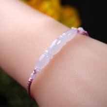 冰種翡翠蓮藕編織手鍊 | 天然緬甸玉A貨翡翠 | 送禮