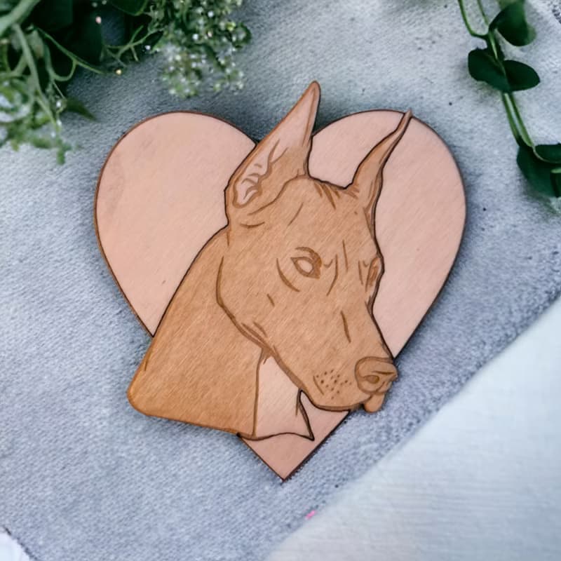 Dobermann Wooden Coaster Set – Gifts and Collectibles for Fans of the Breed