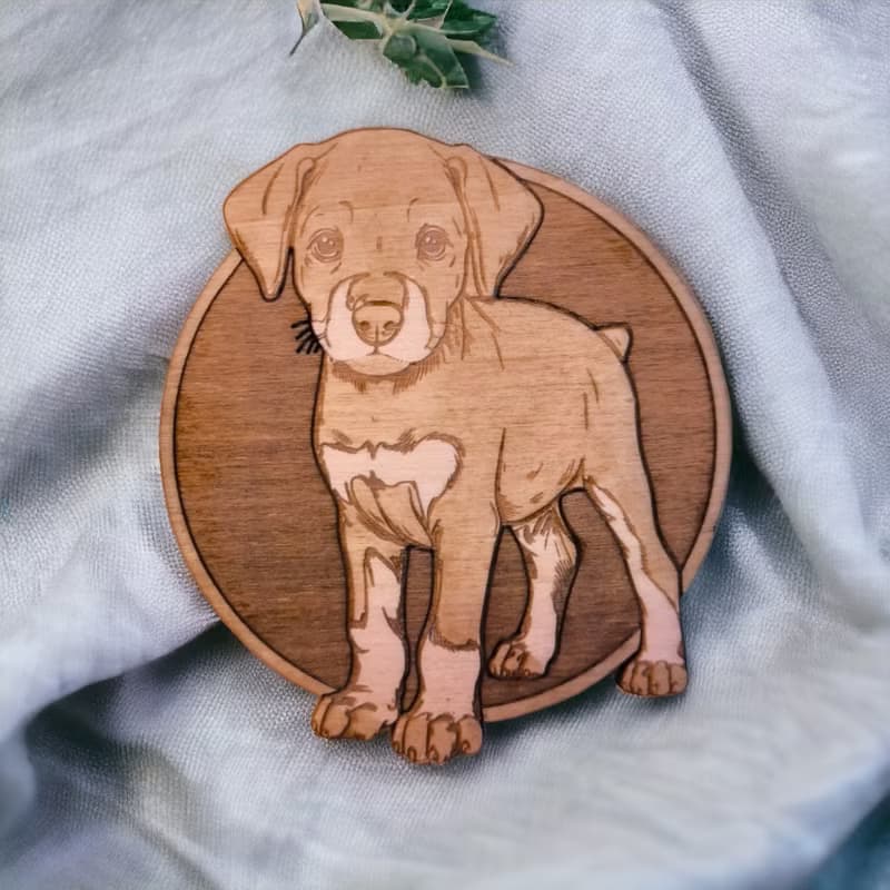 Dobermann Wooden Coaster Set – Gifts and Collectibles for Fans of the Breed