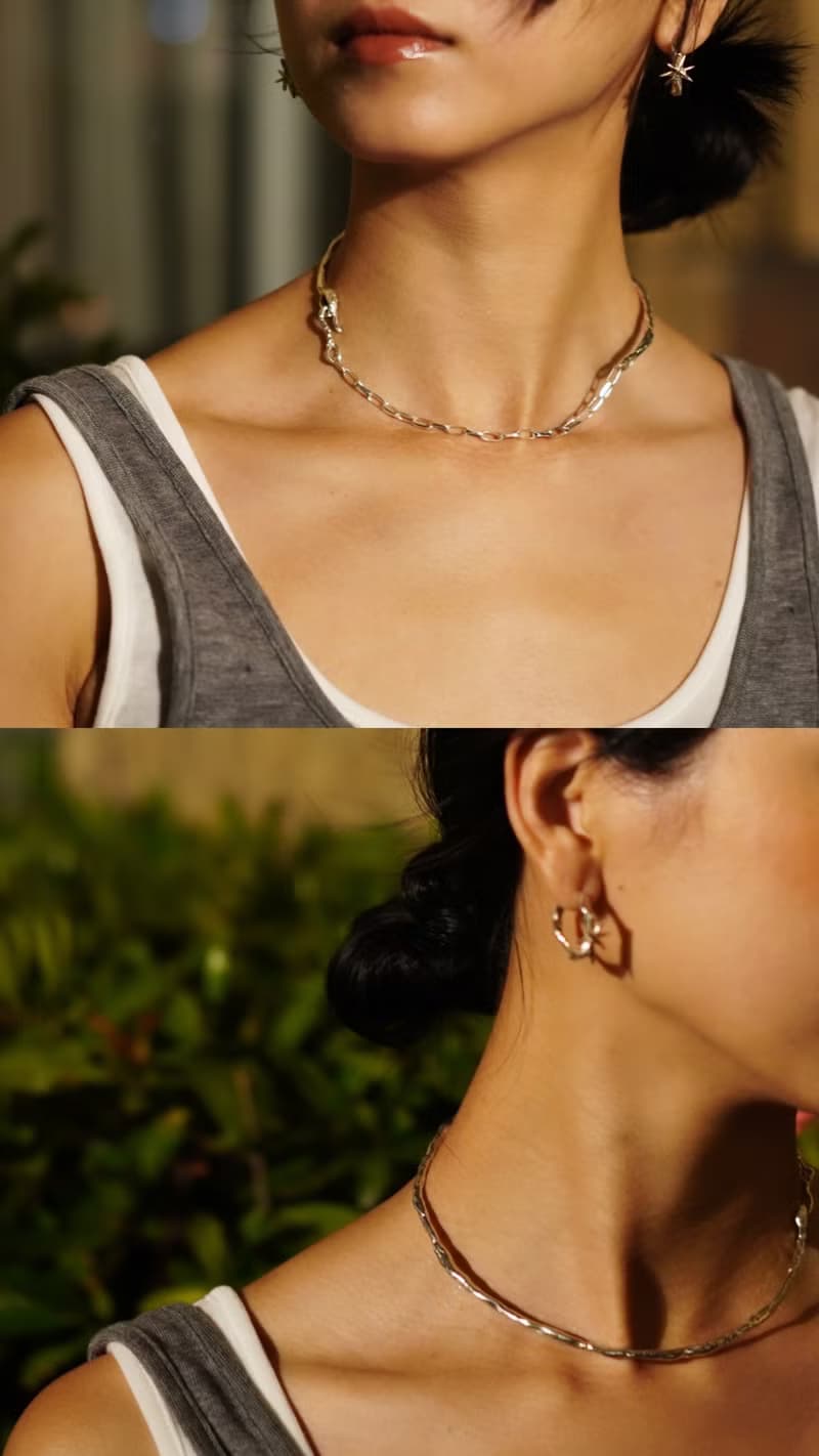 花的本質 不規則枝感頸鏈