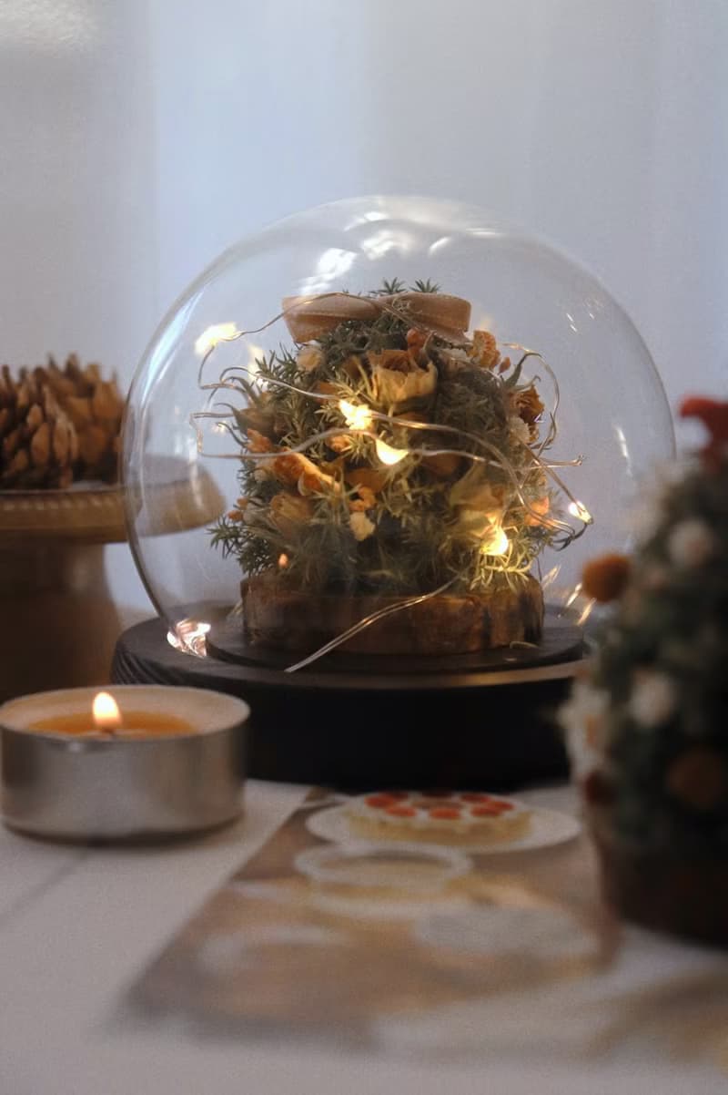 - 松果聖誕樹玻璃球 (三款) - 夜燈 擺飾 交換禮物 聖誕禮物