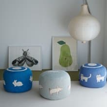 圓凳坐墩蒲團沙發腳踏擱腳蹬 兒童房裝飾凳生日喬遷禮物