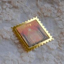 金屬書籤 - 夕陽下的楓葉 / 橘色系