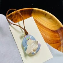 能量守護喵喵手作療癒吊飾 白水晶/禮物/可愛