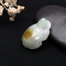 【吉祥‧長壽】飄黃花翡翠烏龜吊飾 | 天然緬甸玉翡翠A貨 | 送禮