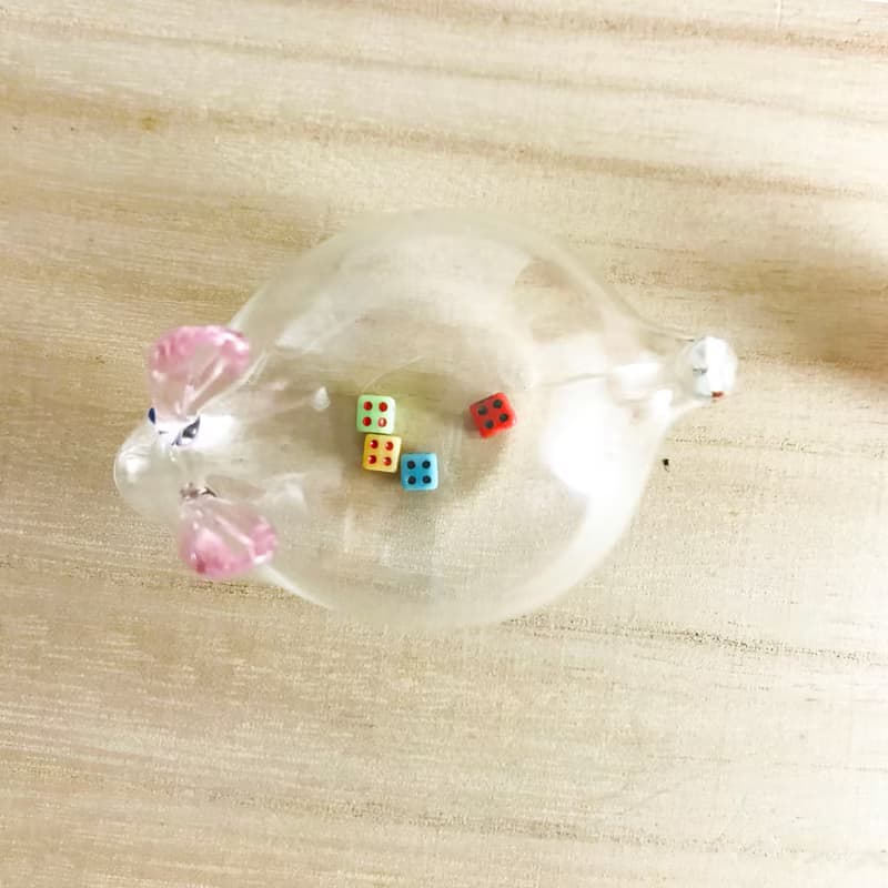 轉轉好運來 玻璃 骰子兔