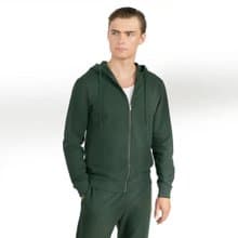北歐極簡 - Zip Hoodie 經典拉鍊連帽外套 -森林綠