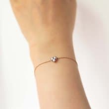 14K 玫瑰金  珍珠手鍊  K金 手鍊