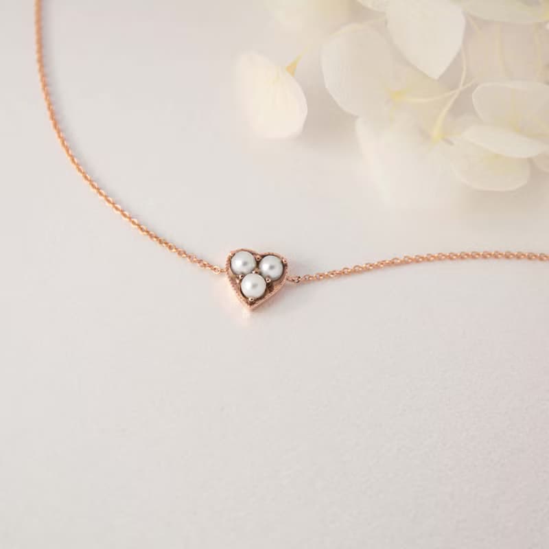 14K 玫瑰金  珍珠手鍊  K金 手鍊