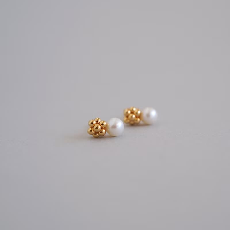 バブルパールピアス/イヤリングクリップ