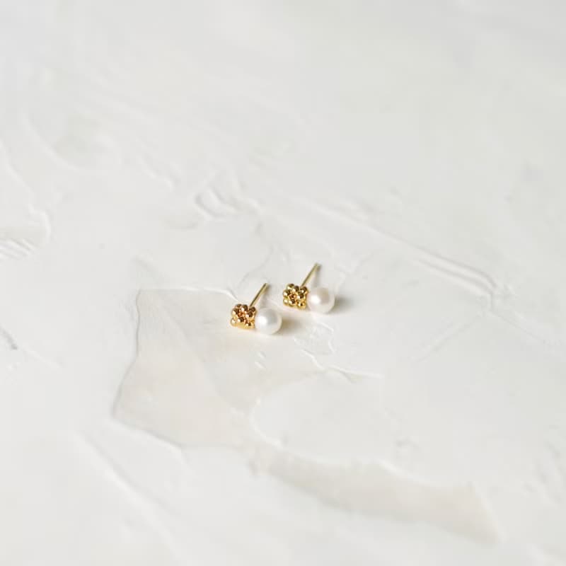 バブルパールピアス/イヤリングクリップ