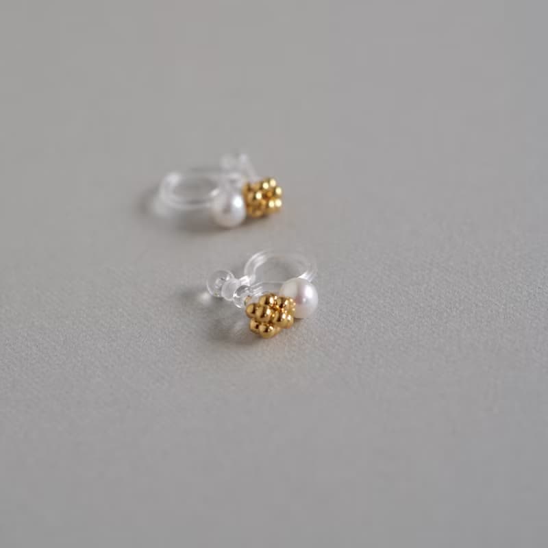 バブルパールピアス/イヤリングクリップ