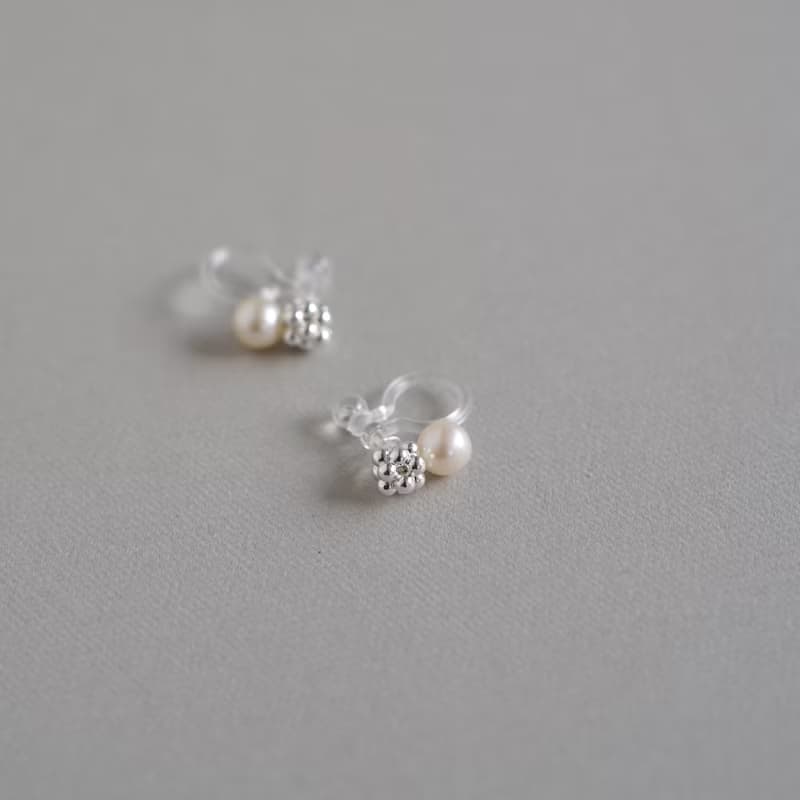 バブルパールピアス/イヤリングクリップ