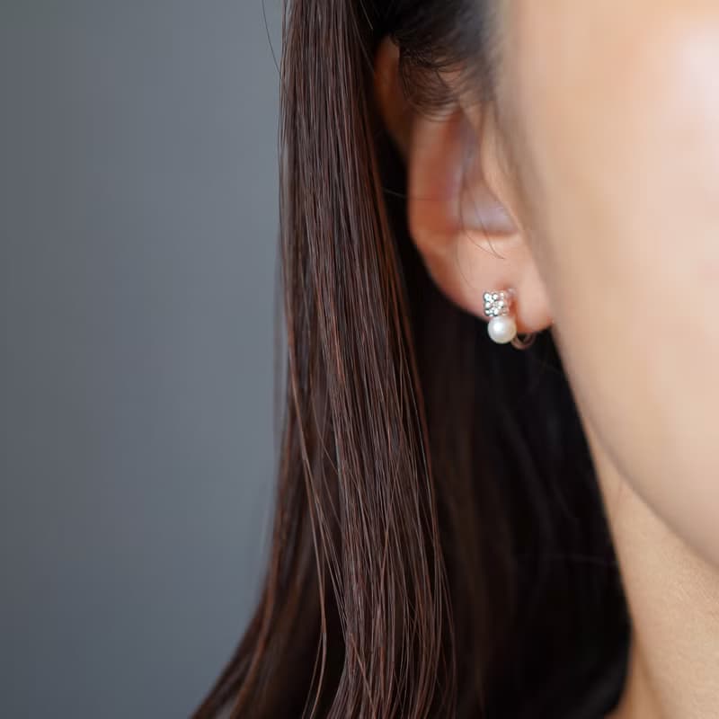 バブルパールピアス/イヤリングクリップ