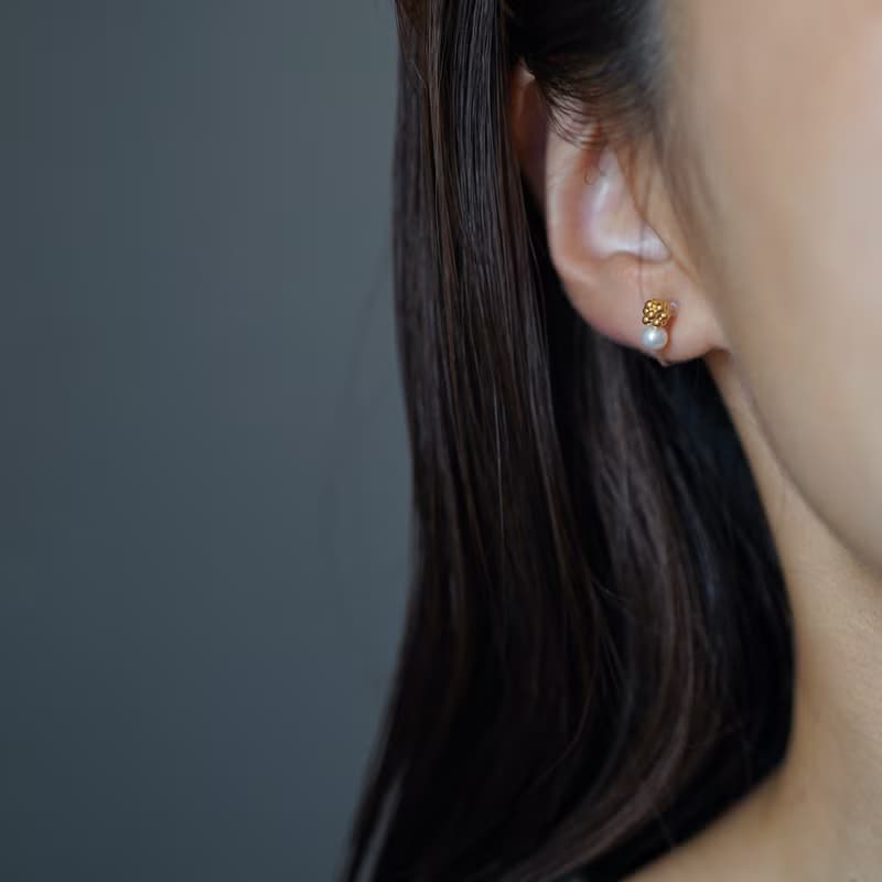バブルパールピアス/イヤリングクリップ